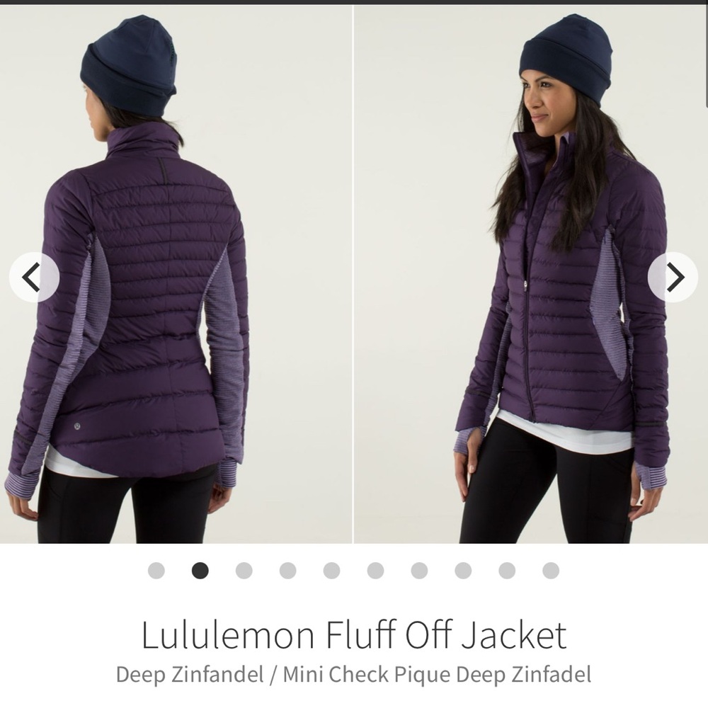 Lululemon Athletica Purple Quilted Puffer Jacket
